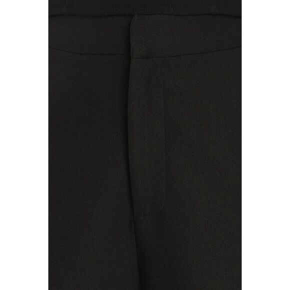 Lulu’s NWT Black Feather Trimmed Straight Leg Pants Size M - Picture 5 of 10